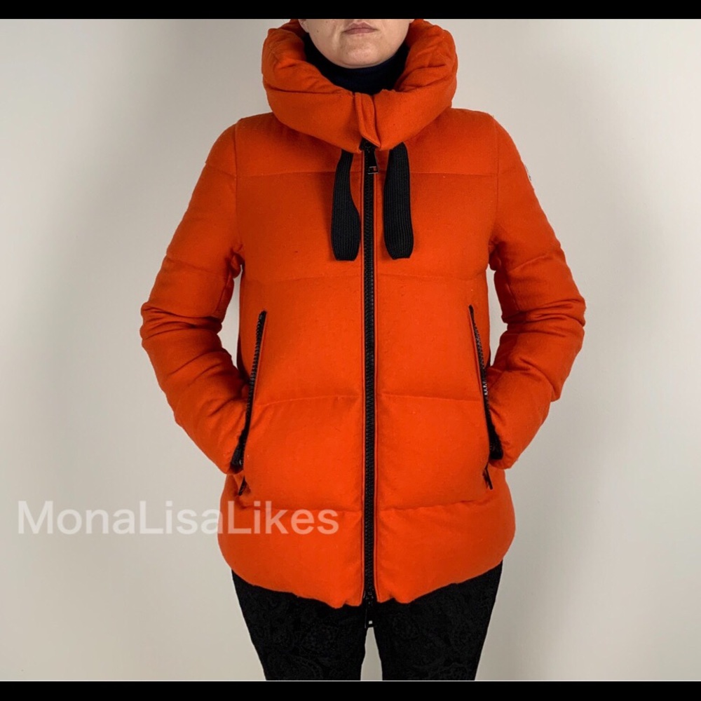 SOLD  MONCLER Serin Orange Down Puffer Jacket Coat